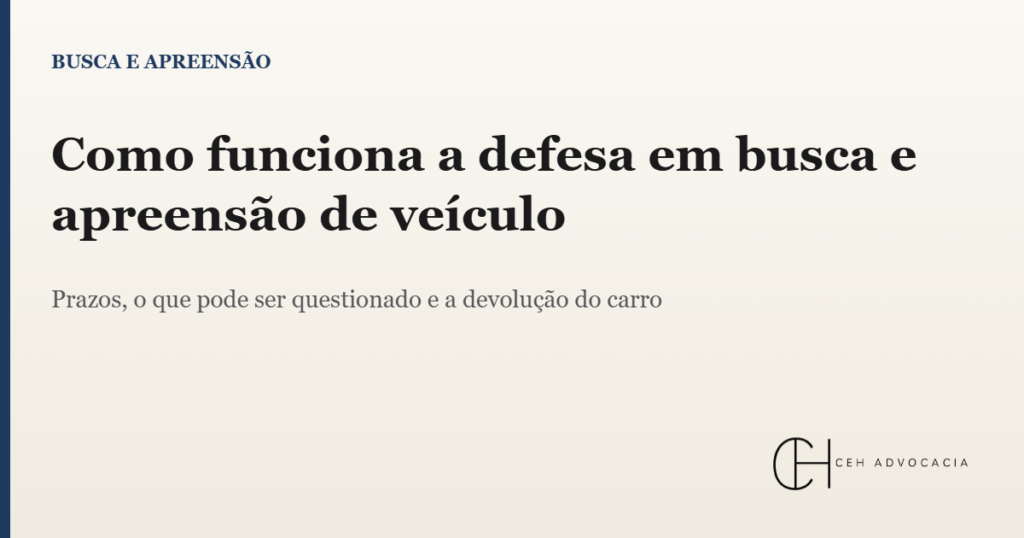 defesa em busca e apreensão
