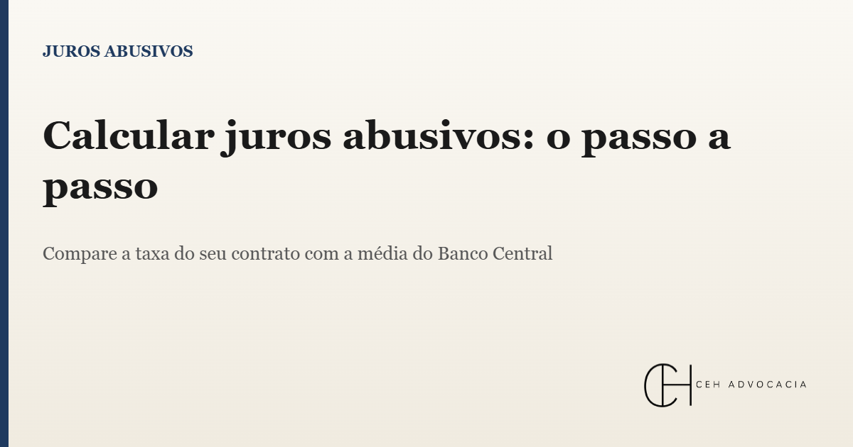 calcular juros abusivos