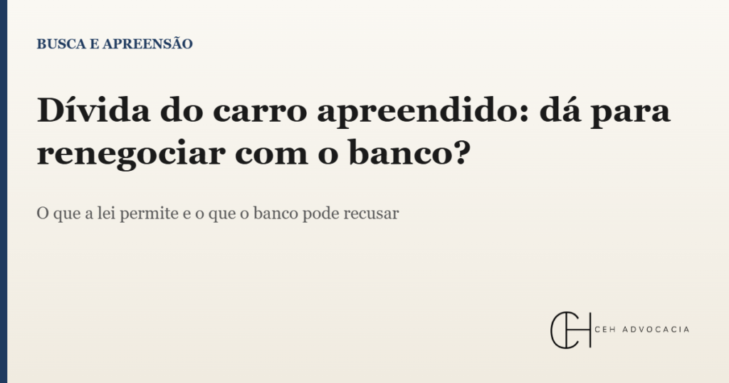 dívida do carro apreendido