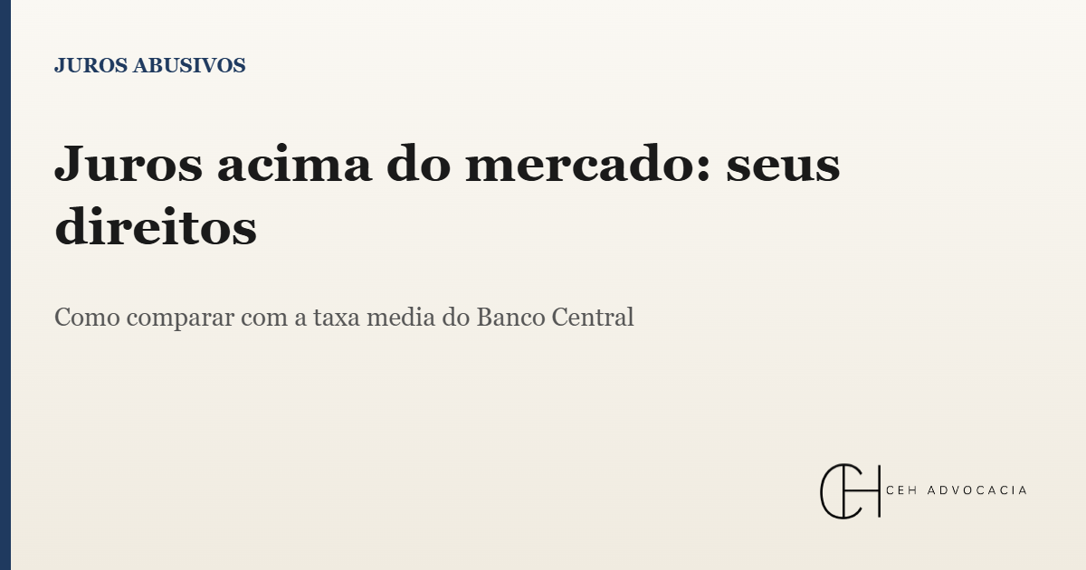juros acima do mercado