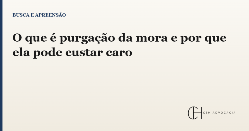 purgação da mora
