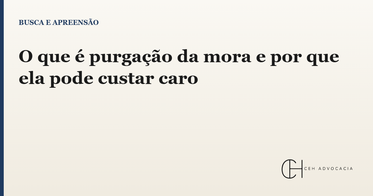 purgação da mora