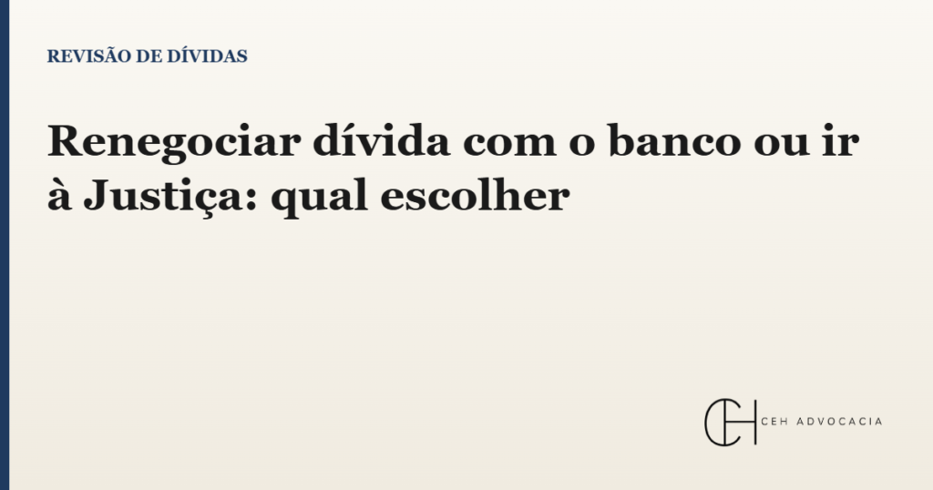 renegociar dívida com o banco