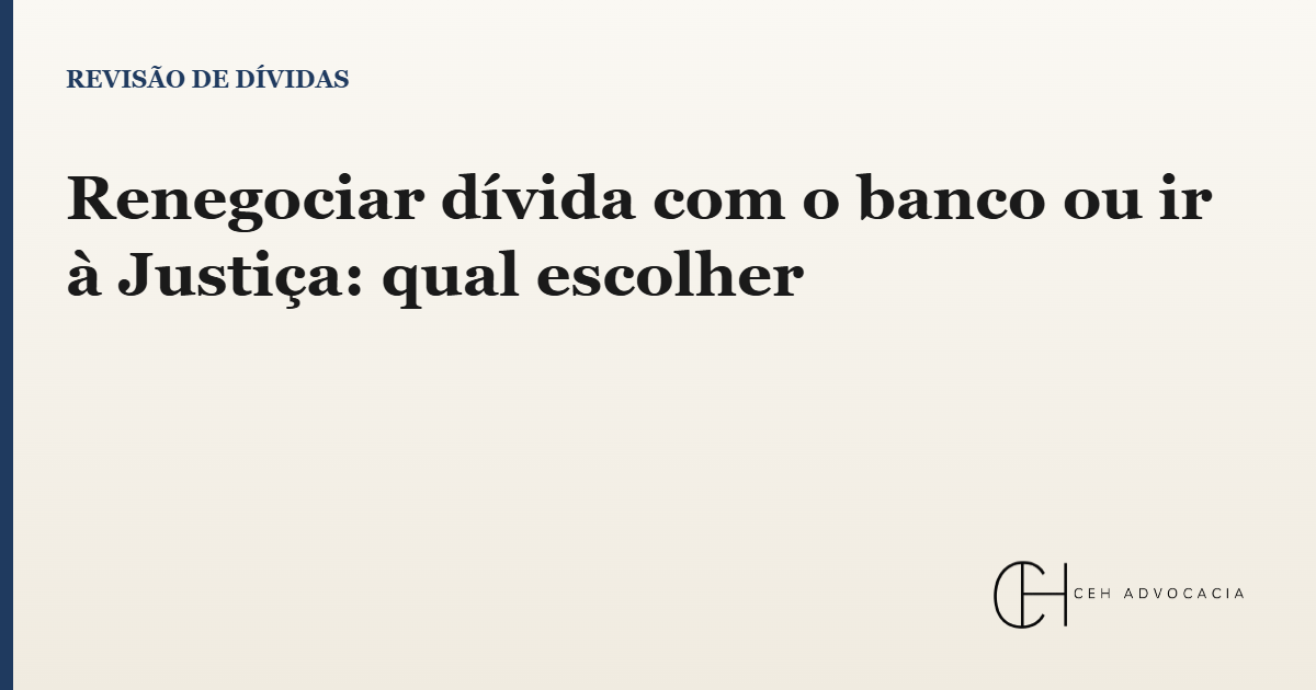 renegociar dívida com o banco